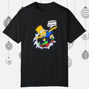 Bart Simpson Whoa Mama Funny Cartoon Quote Fan Gift T-Shirt 26